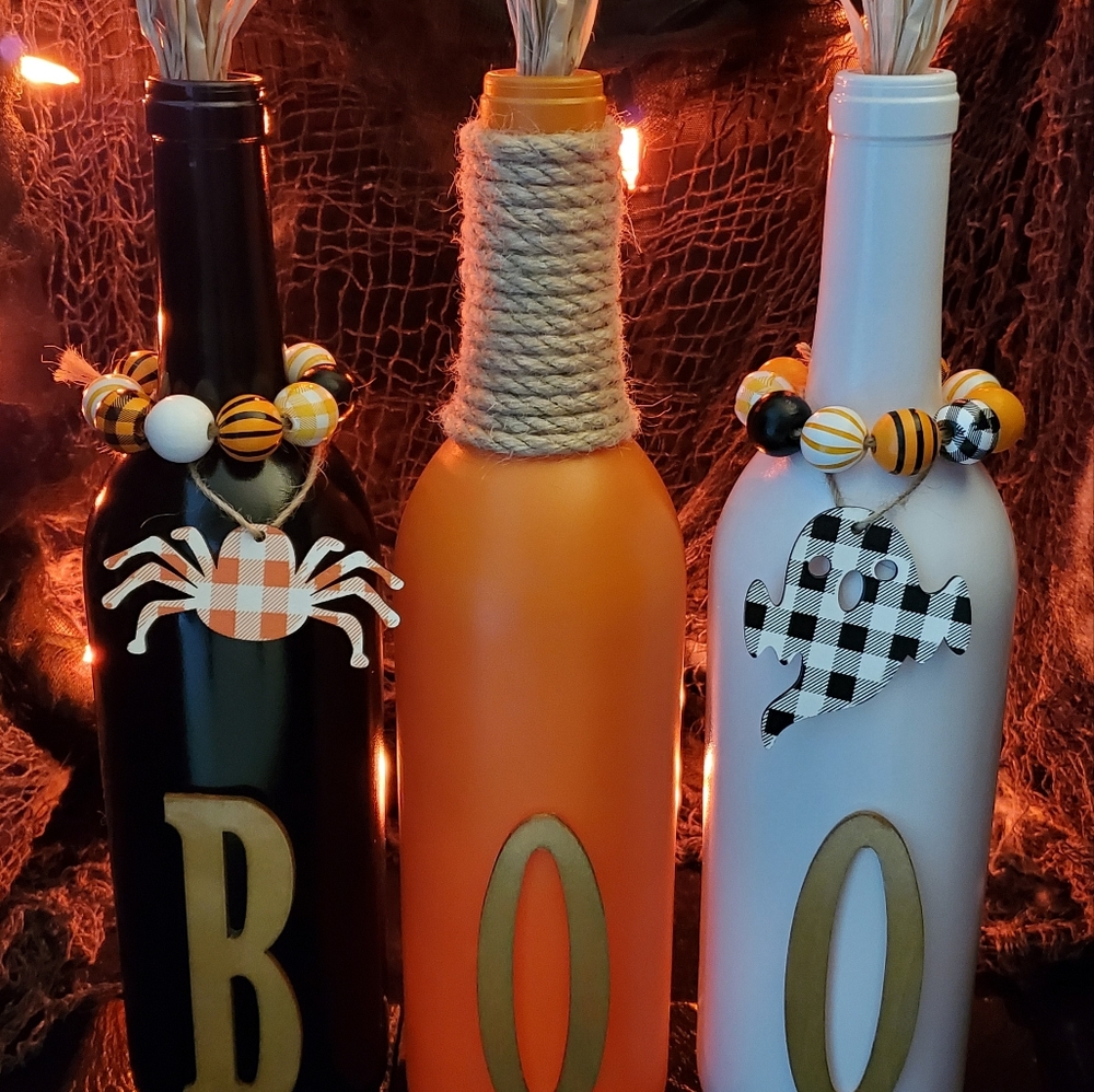 Halloween Trio Decorative Bottles